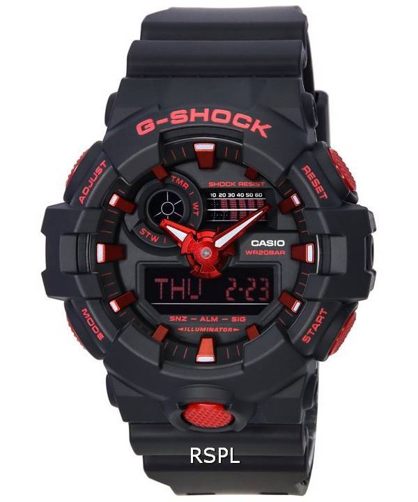 Casio G-Shock X Ignite Red Series Analog Digital Quartz GA-700BNR-1A GA700BNR-1 200M herrklocka