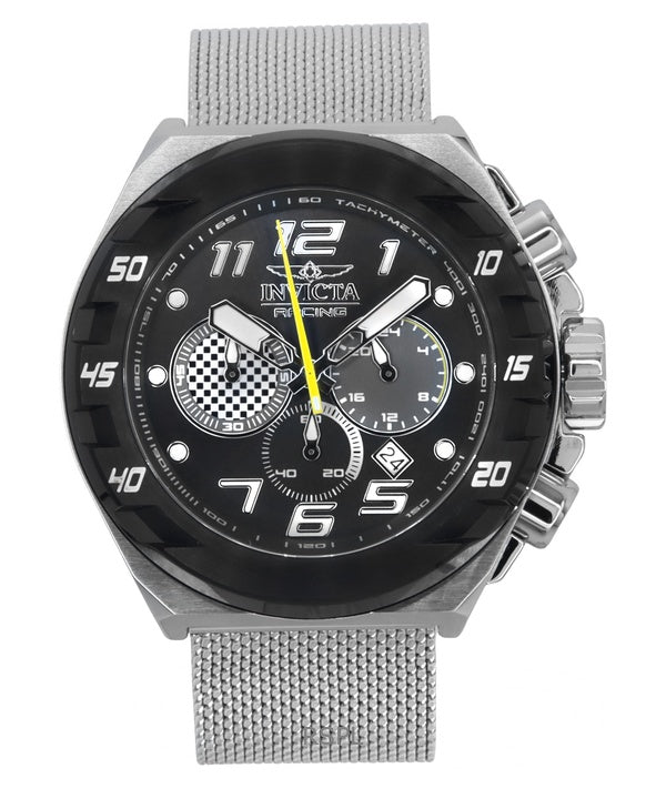 Invicta Racing Chronograph GMT Rostfritt stål Grå Urtavla Quartz 47203 Herrklocka