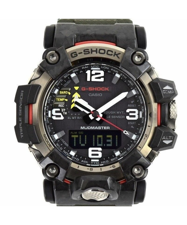 Renoverad Casio G-Shock Mudmaster Analog Digital Resin Armband Black Dial Solar GWG-2000-1A3 200M herrklocka