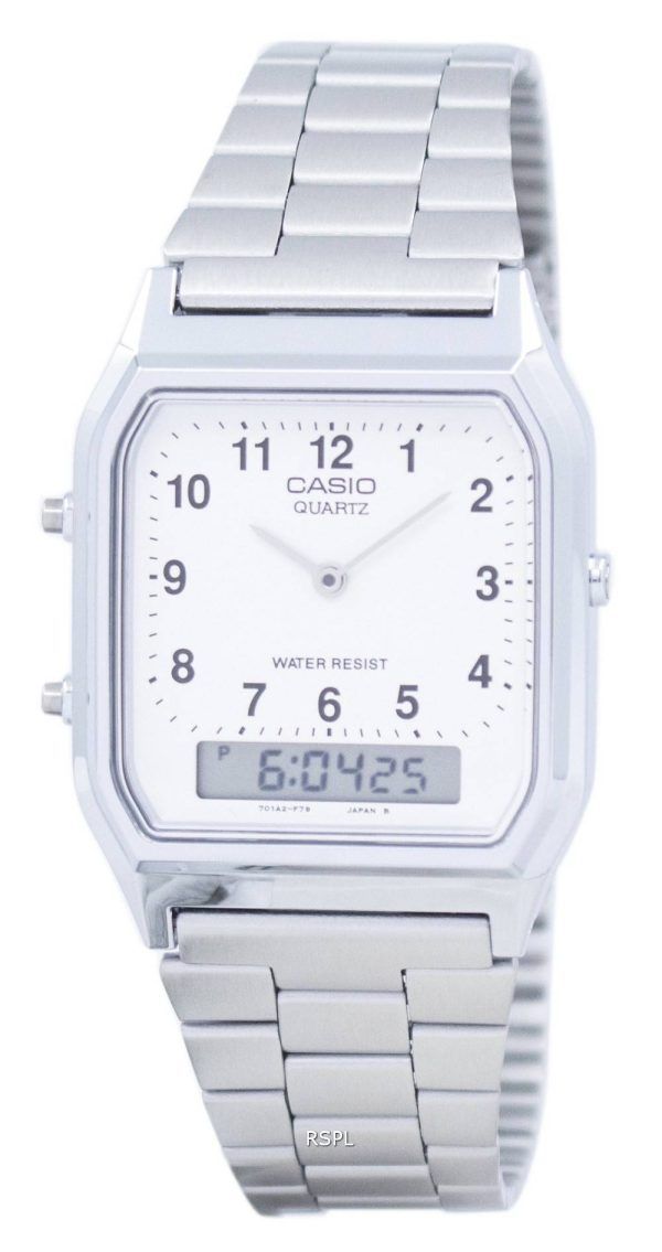 Casio Vintage Dual Time Analog Digital Quartz-AQ-230A-7BMQ AQ230A-7BMQ mäns klockor