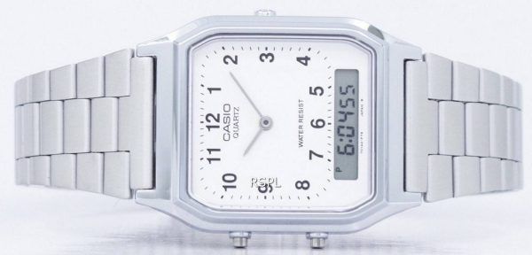 Casio Vintage Dual Time Analog Digital Quartz-AQ-230A-7BMQ AQ230A-7BMQ mäns klockor