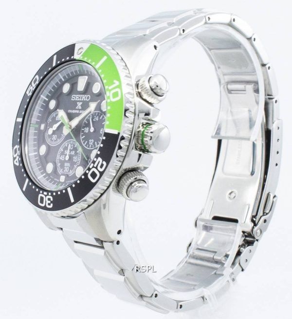 Renoverad Seiko Prospex SSC615 SSC615P1 SSC615P Solar Chronograph Diver&#39,s 200M herrklocka