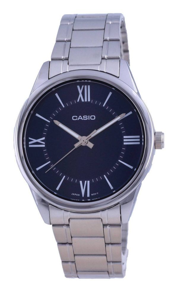 Casio Blue Dial Rostfritt stÃ¥l Analog kvarts MTP-V005D-2B5 MTPV005D-2 Herrklocka