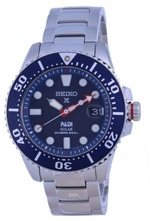 Seiko Prospex Padi Special Edition Blue Dial Solar Diver&#39,s SNE549 SNE549P1 SNE549P 200M Herrklocka