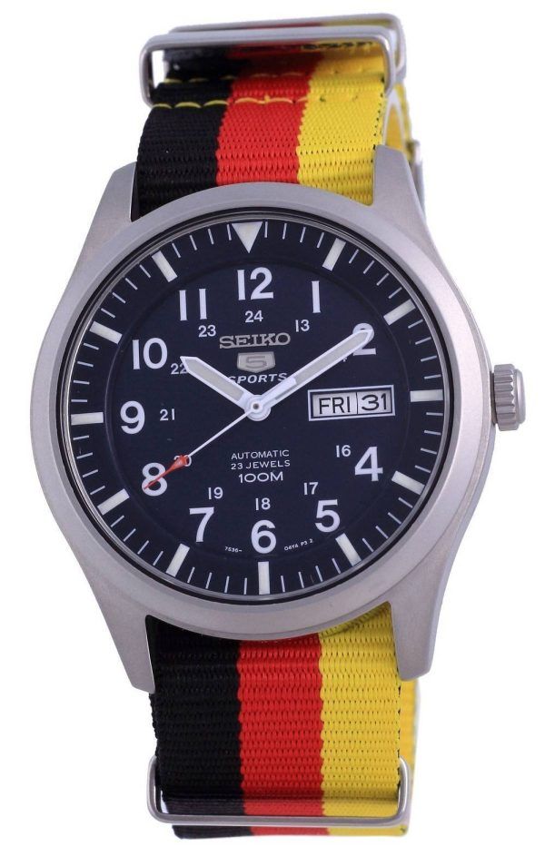 Seiko 5 Sports Automatic Polyester SNZG11K1-var-NATO26 100M Herrklocka