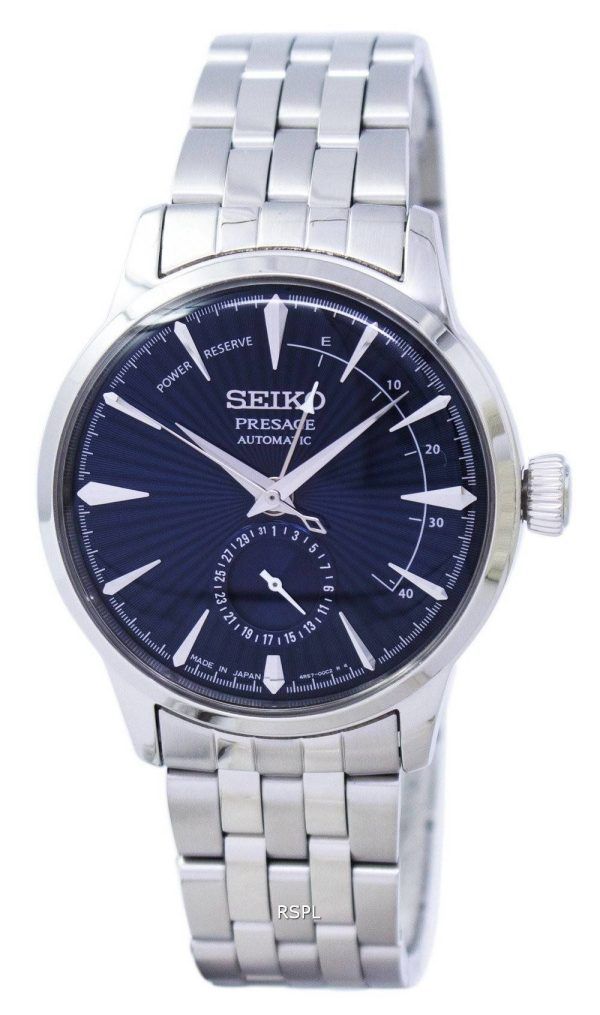 Seiko Presage Cocktail &quot,Blue Moon&quot, Power Reserve Japan Made SSA347 SSA347J1 SSA347J Herrklocka