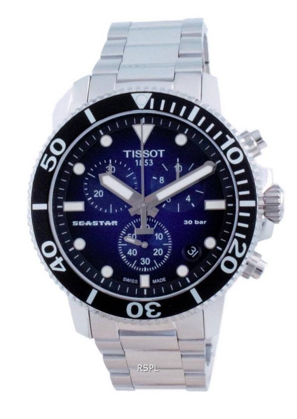 Tissot T-Sport Seastar 1000 Chronograph Quartz Diver&#39,s T120.417.11.041.01 T1204171104101 300M Herrklocka