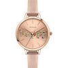 Oui &amp, Me Petite Fleurette Rose Gold Sunray Dial LÃ¤derrem Quartz ME010009 Damklocka