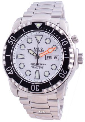 Ratio Free Diver Helium-Safe 1000M Sapphire Automatic 1068HA96-34VA-WHT Herrklocka