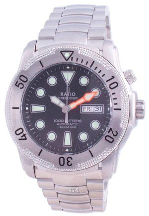 Ratio Free Diver Helium-Safe Automatic 1068MD96-34VA-BLK 1000M Herrklocka