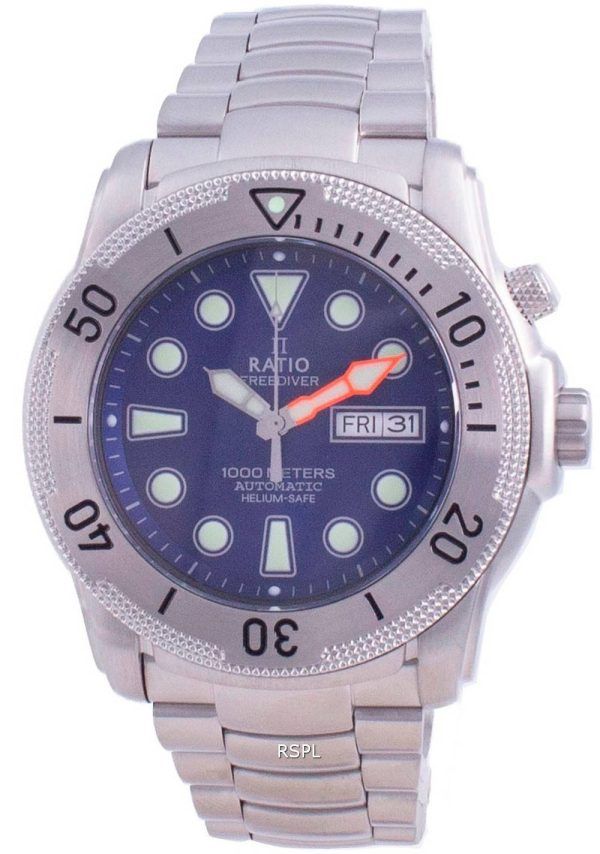 Ratio Free Diver Helium-Safe Automatic 1068MD96-34VA-BLU 1000M Herrklocka