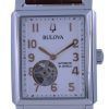 Bulova Sutton White Dial Läderrem Automatisk 96A268 Herrklocka