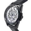 Bulova Classic Sutton Läderrem Silver Skeleton Urtavla Automatisk 98A304 100M herrklocka