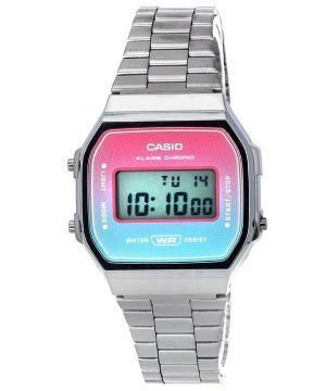 Casio Vintage digitalt armband i rostfritt stål Quartz A168WERB-2A A168WERB-2 unisexklocka