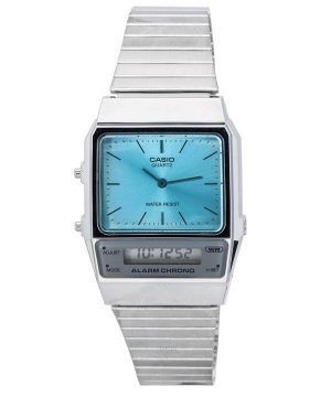 Casio vintage analog digital armband i rostfritt stål kvarts AQ-800EC-2A AQ800EC-2 unisexklocka