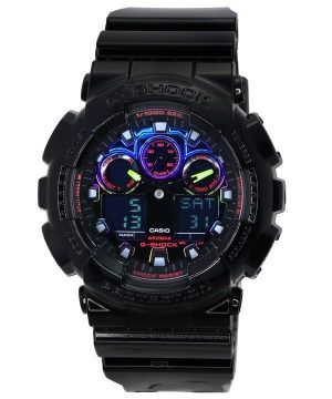 Casio G-Shock Virtual Rainbow Analog Digital Quartz GA-100RGB-1A GA100RGB-1 200M herrklocka