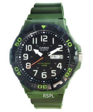 Casio Analog Army Green Resin Band Quartz MRW-210H-3A MRW210H-3 100M herrklocka