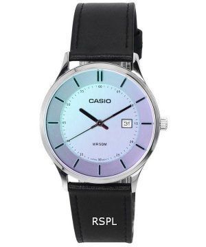 Casio Standard Analog Läderrem Flerfärgad Urtavla Quartz MTP-E605L-7E MTPE605L-7E Herrklocka