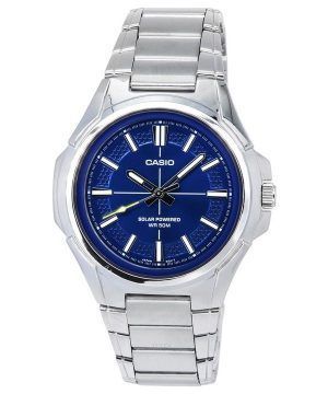 Casio Standard Analog Rostfritt stål Blue Dial Solar MTP-RS100D-2A herrklocka