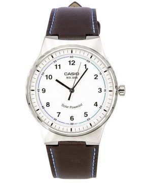 Casio Standard Analog Läderrem White Dial Solar Powered MTP-RS105L-7B Herrklocka