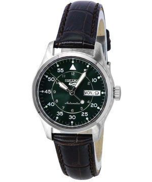 Seiko 5 Sports GMT Kelly Green Flieger Suit Style Läderrem Automatisk SRPJ89K1 100M herrklocka