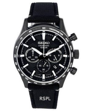 Seiko Urban Sports Chronograph Nylonrem Svart Urtavla Quartz SSB417 SSB417P1 SSB417P 100M Herrklocka