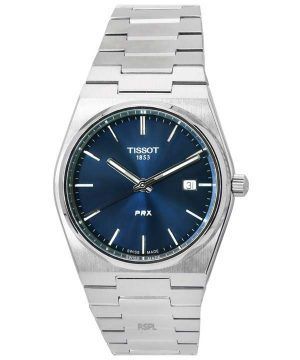 Tissot PRX T-Classic rostfritt stål Blue Dial Quartz T137.410.11.041.00 T1374101104100 100M herrklocka