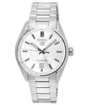 TAG Heuer Carrera rostfritt stål grå urtavla automatisk WBN2111.BA0639 100M herrklocka