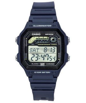 Casio Standard Digital Blue Resin Armband Quartz WS-1600H-2A 100M herrklocka