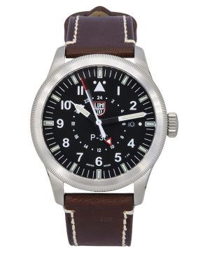 Luminox Air Pilot P-38 Lightning GMT Läderrem Black Dial Quartz XA.9521 100M herrklocka