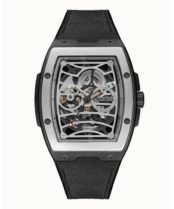 Ingersoll The Challenger polyuretanrem Silver Skeleton Dial I12306 Herrklocka