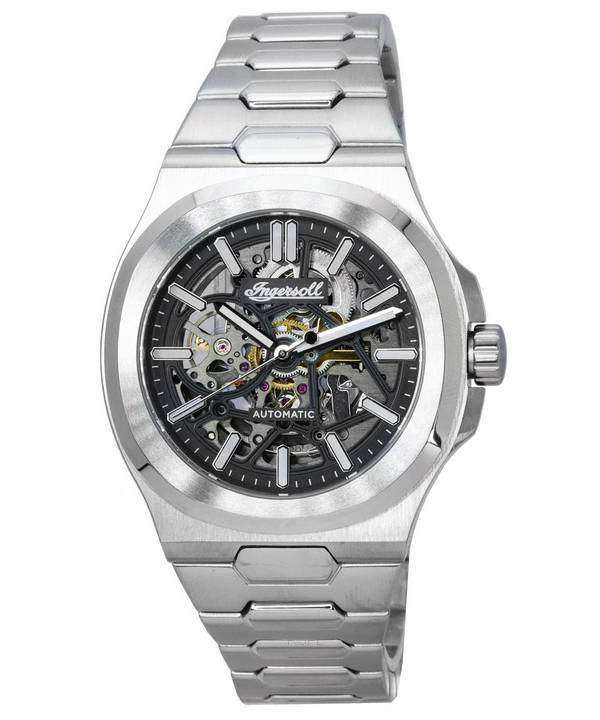 Ingersoll The Catalina Stainless Steel Skeleton Black Dial Automatic I12501 Herrklocka