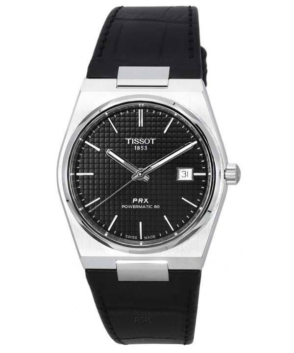 Tissot PRX T-Classic Powermatic 80 svart urtavla T137.407.16.051.00 T1374071605100 100M herrklocka