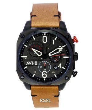 AVI-8 Hawker Hunter Charcoal Ember Brown Retrograd Chronograph Quartz AV-4052-02 Herrklocka