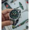 AVI-8 Hawker Hurricane Carey Dual Time Merville Green Dial Quartz AV-4088-02 herrklocka