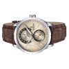 Festina Retro Läderrem Multifunktion Beige Urtavla Quartz F16573-9 Herrklocka