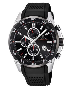 Festina The Originals Chronograph gummirem Black Dial Quartz F20330-5 100M herrklocka