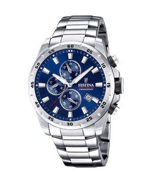 Festina Sport Chronograph Rostfritt stål Blue Dial Quartz F20463-2 100M herrklocka