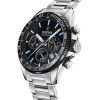 Festina tidlös kronograf rostfritt stål svart urtavla Quartz F20560-5 100M herrklocka