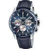 Festina Timeless Chronograph Läderrem Blue Dial Quartz F20561-2 100M herrklocka