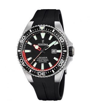 Festina Diver gummirem Black Dial Quartz F20664-3 200M herrklocka