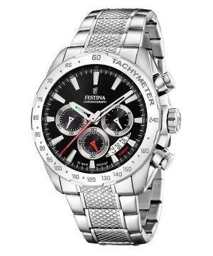 Festina Chrono Sport Rostfritt stål Svart Urtavla Quartz F20668-4 100M herrklocka