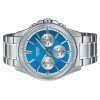 Reloj Casio Enticer analÃ³gico de acero inoxidable con esfera azul hielo y cuarzo MTP-1375D-2A2 para hombre