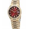 Reloj para hombre Citizen Tsuyosa de acero inoxidable en tono dorado con esfera roja y vino automÃ¡tico NJ0153-82X