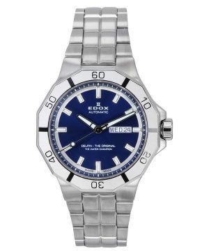 Edox Delfin The Original Day Date Blue Dial Automatic Diver's 88008 3M BUIN 200M herrklocka