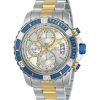 Invicta Pro Diver Chronograph Two Tone Rostfritt Stål Silver Urtavla Quartz 23994 100M Herrklocka