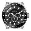 Invicta Pro Diver Scuba GMT rostfritt stål svart urtavla Quartz 45756 100M herrklocka