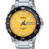 Casio Standard Analog Rostfritt Stål Gul Urtavla Quartz MTD-125D-9AV 100M Herrklocka