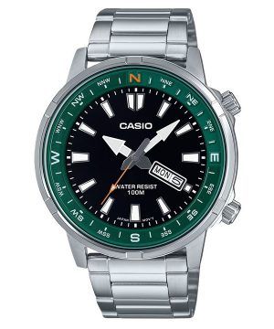 Casio Standard Analog Rostfritt Stål Svart Urtavla Quartz MTD-130D-1A3V 100M Herrklocka