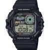 Casio Standard Digital Graph Moon Phase Resin Armband Quartz WS-1700H-1AV 100M herrklocka